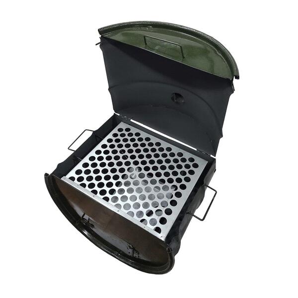 Churrasqueira Latão Carvão Média 50 Litros Verde, Tamanho: 50l