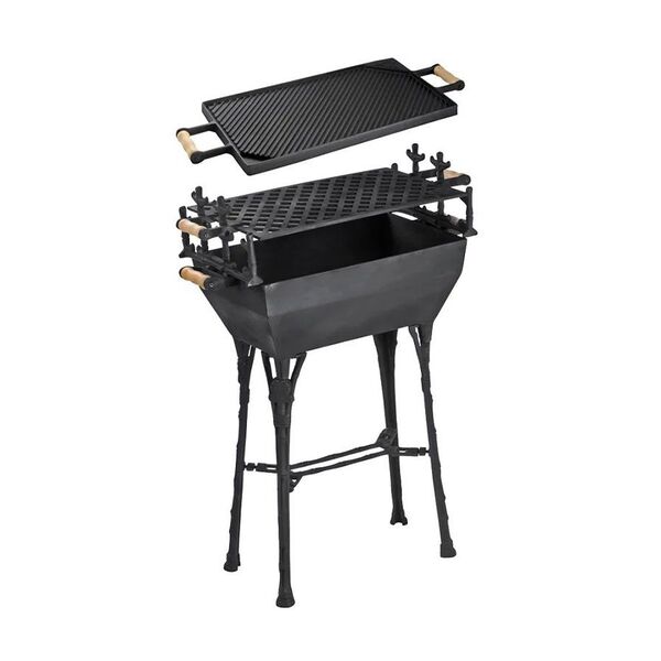 Churrasqueira Libaneza Completa Em Ferro Fundido 48x29x75 Cm