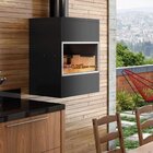 Churrasqueira Metálica Quadrada Com Vidro Metávila Preto