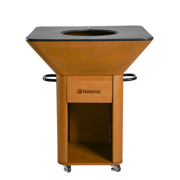 Churrasqueira Móvel a Carvão com rodas 81x81cm Bacchus Naterial