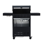 Churrasqueira Móvel a Gás com 3 Queimadores com Rodas 129x55x118cm Hudson II Naterial