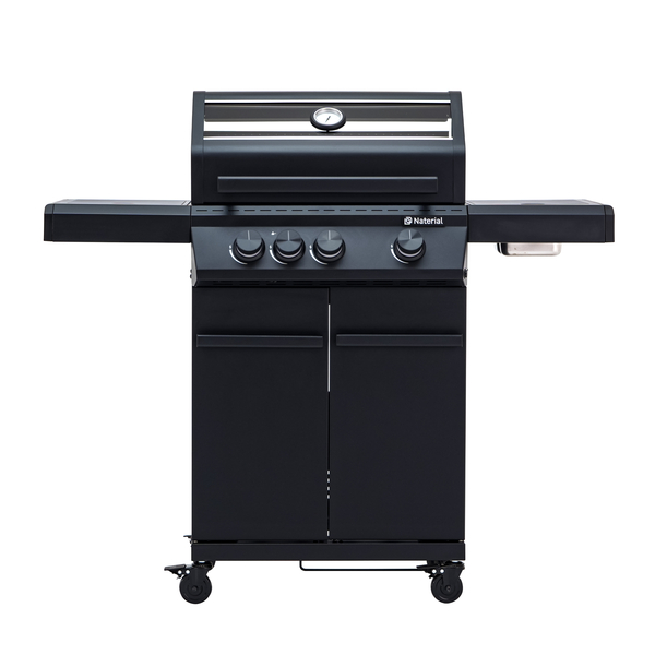 Churrasqueira Móvel a Gás com 3 Queimadores com Rodas 129x55x118cm Hudson II Naterial