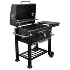 Churrasqueira Móvel Americana A Carvão Com Prateleira Lateral