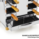 Churrasqueira Móvel Compacta Sem Fumaça 8 Espetos Ecológica -