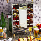 Churrasqueira Móvel Compacta Sem Fumaça 8 Espetos Ecológica -