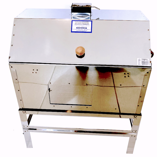 Churrasqueira Móvel Portátil A Bafo Inox Com Grelha Mif9