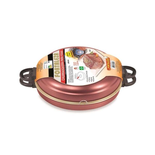 Churrasqueira P/ Fogão 30cm Alumínio Cereja -fortaleza