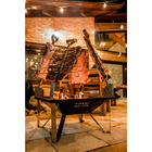 Churrasqueira Para Costelão Móvel Fogo De Chão 4 Estacas Aço