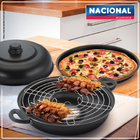 Churrasqueira Para Fogão Assadeira Pizza  Grill Antiaderente