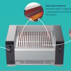 Churrasqueira Parrilla A Gás Glp Aço Inox Bancada Grelha And