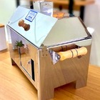 Churrasqueira Pequena Carvão De Inox Com Grelha Pif18