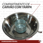 Churrasqueira Portatil A Carvao Grille Belle