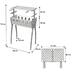 Churrasqueira Portátil Alumínio Fundido Desmontável Pouco Car