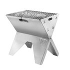 Churrasqueira Portátil Dobrável Inox Escovado - Bolsa Nylon