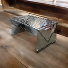 Churrasqueira Portatil Inox Móvel 23x38x18 Cm - Aço Inox