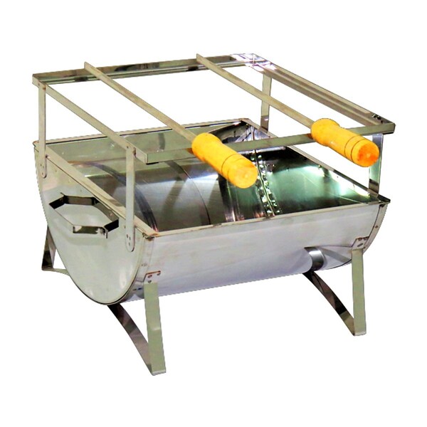 Churrasqueira Praia E Campo Aço Inox 2 Espetos 30x28x24cm