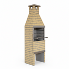 Churrasqueira Pré Moldada Tijolinho Concreto Amarelo 75cm Primus