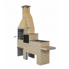 Churrasqueira Pré Moldada Tijolinho Concreto Amarelo 215cm Primus