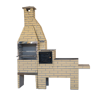 Churrasqueira Pré Moldada Tijolinho Concreto Amarelo 225cm Primus