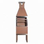 Churrasqueira Pré Moldada Tijolinho Concreto Marrom 65cm Primus