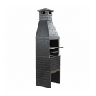 Churrasqueira Pré Moldada Tijolinho Concreto Preto 65cm Primus