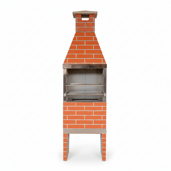 Churrasqueira Pré Moldada Tijolinho Concreto Vermelho 75cm Primus