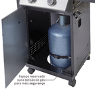 Churrasqueira Profissional a Gás 2 Queimadores Cinza e Preta Kenton  Naterial