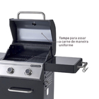 Churrasqueira Profissional a Gás 2 Queimadores Cinza e Preta Kenton  Naterial