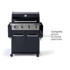 Churrasqueira Profissional a Gás 4 Queimadores Cinza e Preta Kenton  Naterial