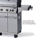 Churrasqueira Profissional Hudson 3 Queimadores a Gás Naterial