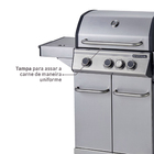 Churrasqueira Profissional Hudson 3 Queimadores a Gás Naterial