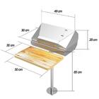 Churrasqueira Retangular A Carvão Náutica Para Lancha Barco B