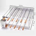 Churrasqueira Rotativa Inox Dupla 11 Espetos A Carvão Bivolt