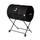 Churrasqueira Termômetro A Bafo Tambor Suporte E Rodas 200l
