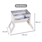 Churrasqueira Uai Inox Portátil Leve Com Grelha Moeda Carvão