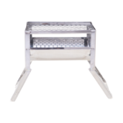 Churrasqueira Uai Inox Portátil Leve Com Grelha Moeda Carvão