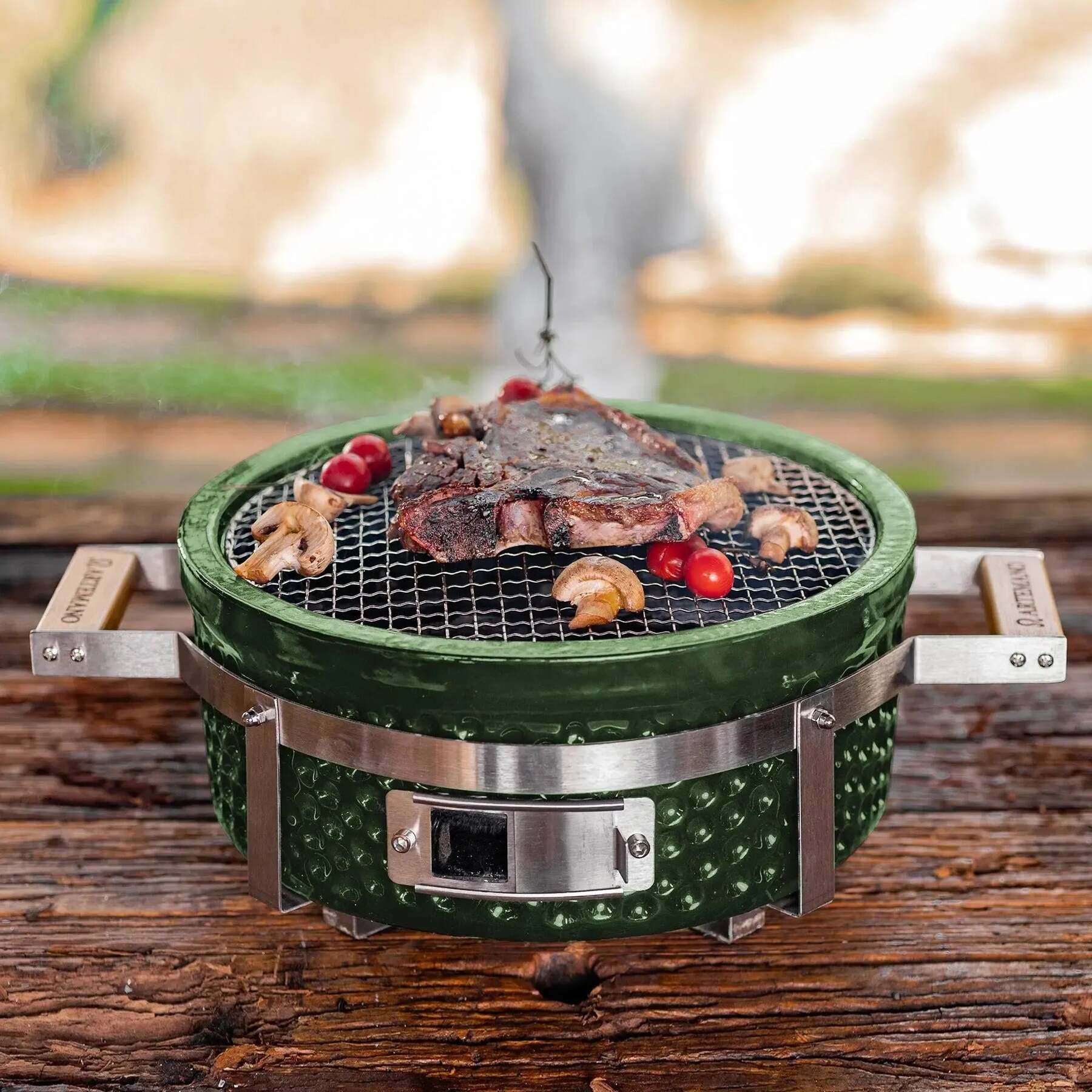 Churrasqueira Verde Portátil Hibachi Redonda Artemano | Leroy Merlin