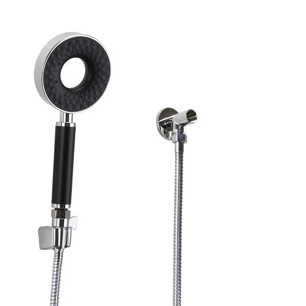 Chuveirinho Manual Cromado Redondo Em Abs Com Trava E Desviad