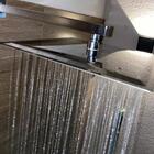 Chuveiro 20x20 Inox Cromado Piscina Quadrado Slim