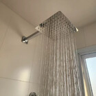 Chuveiro 20x20 Inox Cromado Piscina Quadrado Slim