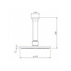 Chuveiro Aquamax Tubo Teto Corten Matte Deca 1998.ct.tet.mt