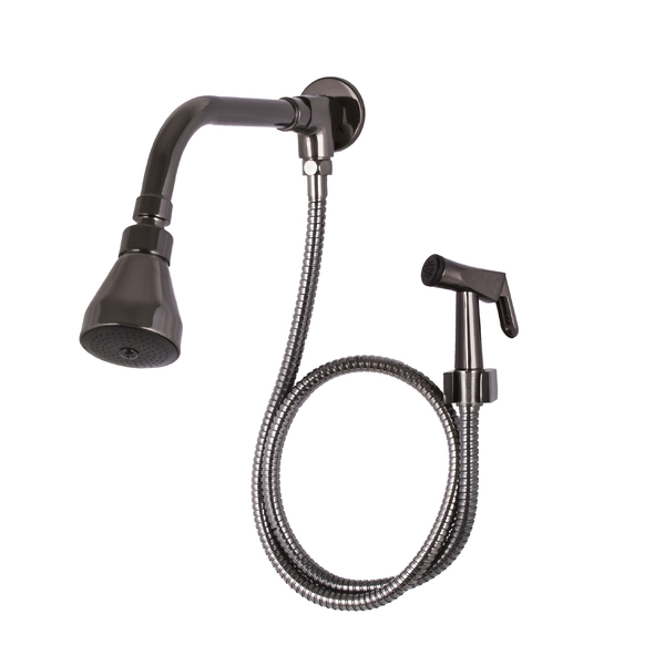 Chuveiro Articulado De Metal Com Desviador Preto Onix