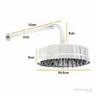 Chuveiro Com Braço Em  Inox Cromado E Crivo De Abs