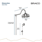 Chuveiro Com Desviador Aço Escovado St Claire