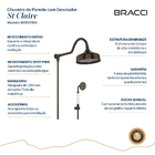 Chuveiro Com Desviador Bronze Escovado