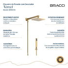 Chuveiro Com Desviador Dourado Vercci