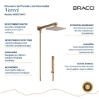 Chuveiro Com Desviador Rose Escovado Vercci