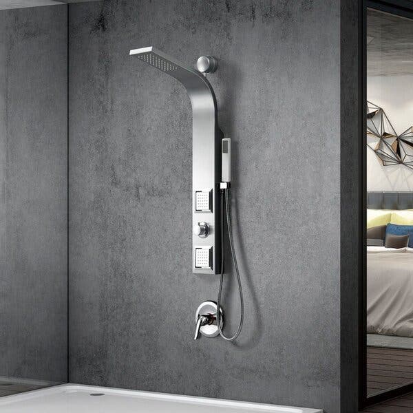 Chuveiro Com Hidromassagem Vertical Noronha Ohome Inox