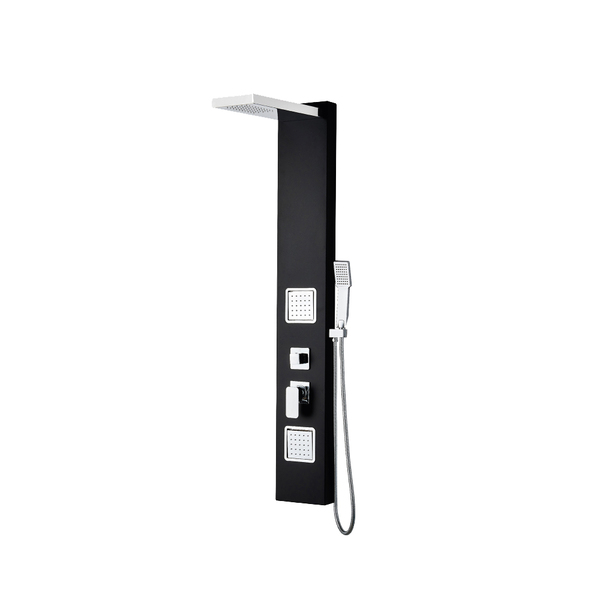 Chuveiro Com Hidromassagem Vertical - Ohome Black Aluminium B