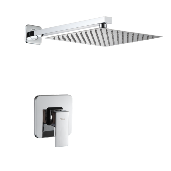 Chuveiro Com Volante Quadrado Aquecimento À Gás Ou Solar Latão